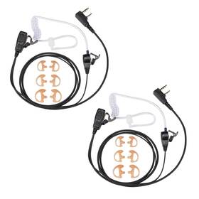 Airsn K-370-earbud 2 2 Pin Fbi Earpiece For Walkie Talkie With Clear Sound Ptt Mic&soft And Comfor