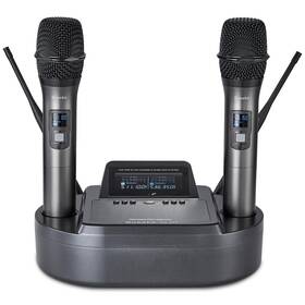 Boeska Fu-677 Rechargeable Handheld Wireless Microphone System Uhf Dual Professional Cordl