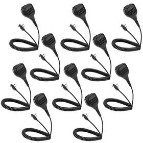Bommeow 10ps-bsm300-i2 10 Pack Ip56 Waterproof Speaker Mic For Motorola Icom Ic-f1000 Ic-f2000 Ic-f3000