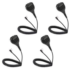 Bommeow 4ps-bsm300-k2 4 Packs Ip56 Waterproof Shoulder Speaker Microphone For Kenwood Btech Baofeng