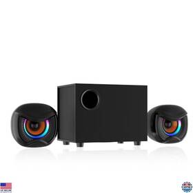 Brand Gsjadyh Mm0809 2.1 Gaming Stereo Speakers With Rgb Subwoofer - Usb And 3.5mm Aux For Pcs Laptops