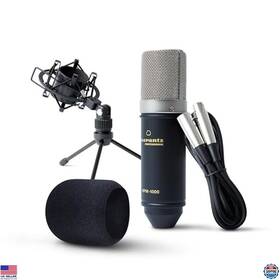 Brand Marantz Professional Mpm-1000 Studio Xlr Condenser Microphone Set With Desktop Stand And Cable Black