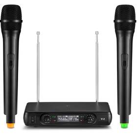 Facmogu A21004-mg-us V2 Pro Wireless Microphone System Dual Channel Handheld Mic