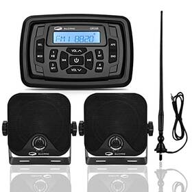 Guzare 306.301b.056b Boats Marine Radio Bluetooth And Speakers Audio System Package - Waterproof M