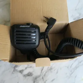 X000ot7sjt Juentai New Kmc-17 Two Way Radio Speaker Microphone Black In Box