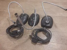 B1914a Motorola 1914a Lot Of 3 Desktop Gooseneck Vtg Dispatch Microphone Set