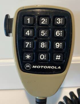 Motorola Hmn-1021b Vtg And Rare Keypad Microphone Hmn 1021b 5 Pin Connector