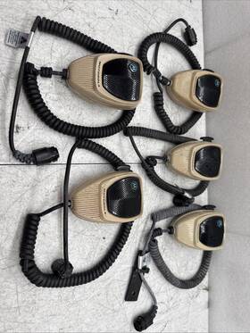 Motorola Hmn1090a/hmn1089a Lot Of 5 Mic Radio Microphone Untested