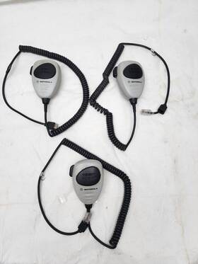 Motorola Hmn4038b Lot Of 3 Used Two-way Radio Palm Mic / Microphone
