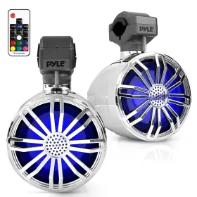 Plmrbt33cr Pyle Bluetooth Waterproof Off-road Speakers - 3.5 Inch 40w Marine Grade Woofer