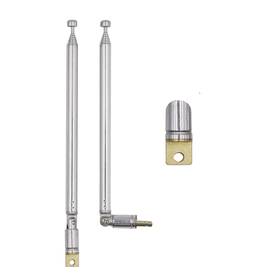 Shukefer San003 2pcs Telescopic Fm Am Radio Antenna 7 Sections 21.73inch Universal Portable T