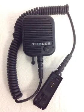 1600469-3 Thales 23386 Radio Speaker Microphone Mic - With Belt Clip Working Qty