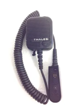 1600469-9 Thales 23386 Radio Speaker Microphone Mic - With Belt Clip Working Qty 1600469-9 Thales 23386 Radio Speaker Microphone Mic - With Belt Clip Working Qty