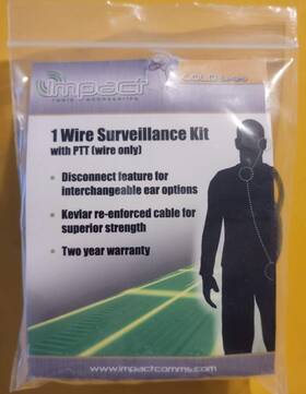 Vertex Vy1a-g1w Impact Gold Series 1-wire Surveillance Kit Two-way Radio Ptt Mnt Sgl