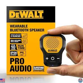 Visit The Dewalt Store Dxma1901158 Bluetooth Speaker Clip-on Wireless Jobsite Pro Water-resistant Yellow