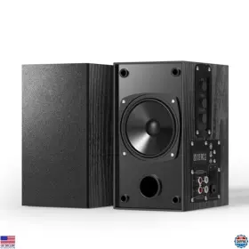 3.5-rca Visit The Elimavi Store Bt-04 30w X 2 Powered Bookshelf Speakers - Input For Turntable Tv Pc Record