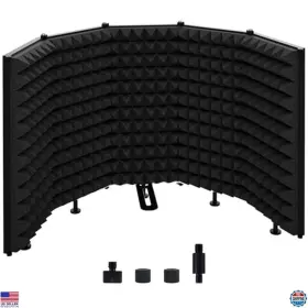 B0f2t8trp6 Visit The Geynnple Store Foldable Microphone Isolation Shield Adjustable Soundproof Panel For Recording