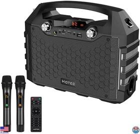 Visit The Hotec Store Lr69q68 Wireless Bluetooth Portable Pa Speaker System 2 Microphones Karaoke