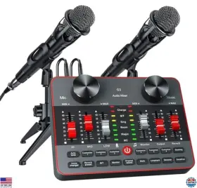 G1-e350s Visit The Neculogy Store Podcast Equipment Bundle For 2 Mics - Tiktok Creator Kit With Audio Interface