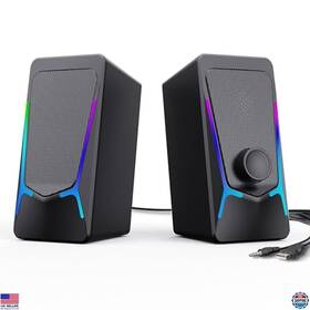 Visit The Roson Store Rc-co707 Enhanced Bass Gaming Speakers - 2.0 Stereo Sound Usb Powered Volume