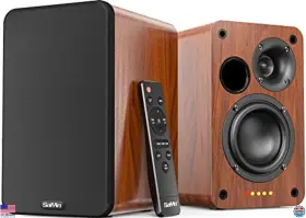 Ds6701s Visit The Saiyin Store 30w X 2 Bluetooth Bookshelf Speakers - 3.5 Inch Woofer Optical Aux Rca