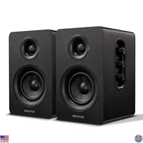 B088cz2r8y Visit The Sanyun Store Sw208 3 Inch Bluetooth 5.0 Bookshelf Speakers 60w Drivers 24bit Dac 3d Sound