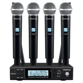 Em400 Voxfull 4 Channel Uhf Wireless Microphone Cordless Handheld Microphones Professional