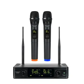 Whitesand 850033601503 Uhf Wireless Microphone System Dual Mic Set With 2 Handheld