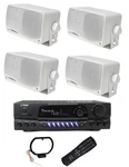 Pyle PLMR24 3.5" 200W Outdoor Speakers 4PK & PT260A Stereo Theater Receiver New. Price: $190.99.
