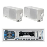 Pyle Bluetooth Marine Receiver, 2X 3.5'' 200W Indoor/outdoor Speakers (white) New. Price: $82.49.