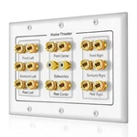 5 7.1/7.2 Or 8.1/8.2 Subwoofer 16 Banana Post And Rca Speaker Wall Pla... New. Price: $77.63.