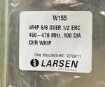 Larsen W155 Uhf 450-470MHZ Mobile Antenna 5/8 Chrome Whip Gmrs New. Price: $25.00.